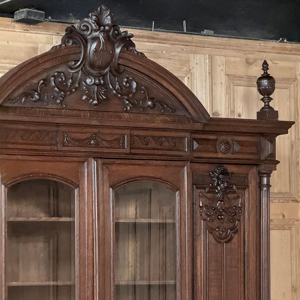 Glass 19th Century French Renaissance Grand Bookcase, ca.1870 For Sale
