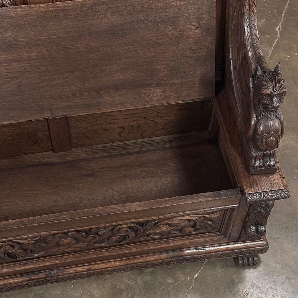 Panca da sala rinascimentale francese del XIX secolo in vendita 14