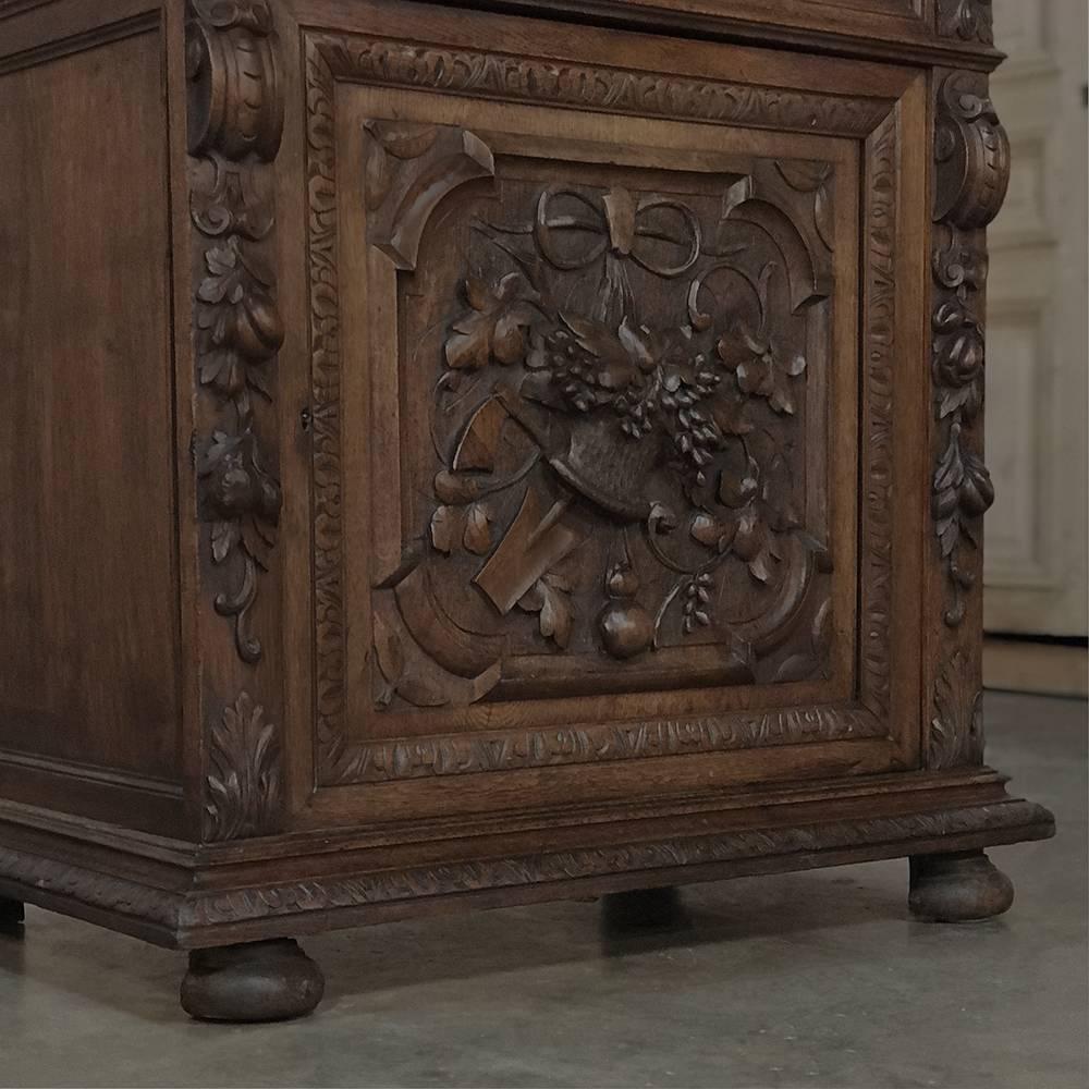 19th Century French Renaissance Hand-Carved Confiturier, Buffet, Cabinet 1