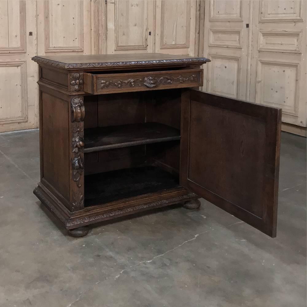 19th Century French Renaissance Hand-Carved Confiturier, Buffet, Cabinet 2
