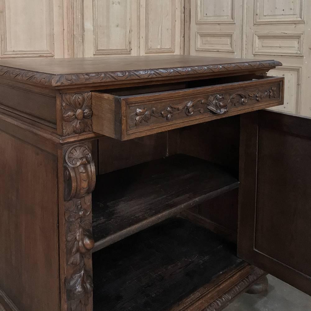 19th Century French Renaissance Hand-Carved Confiturier, Buffet, Cabinet 3