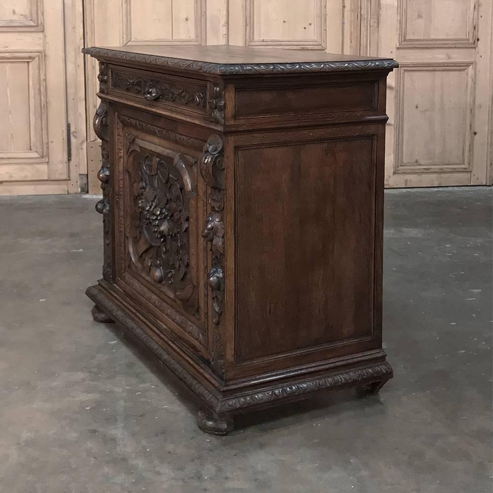 19th Century French Renaissance Hand-Carved Confiturier, Buffet, Cabinet 4