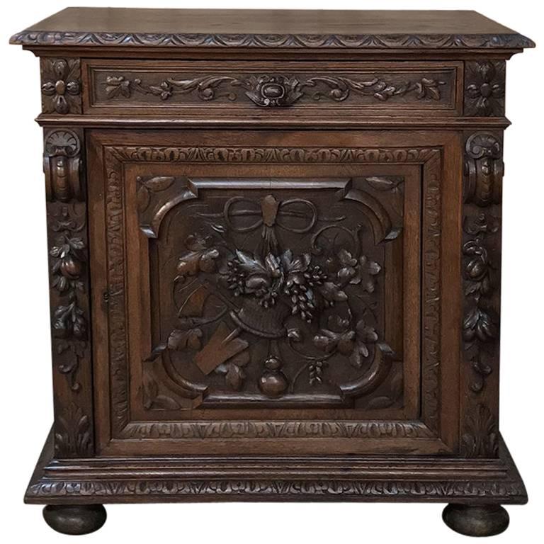 19th Century French Renaissance Hand-Carved Confiturier, Buffet, Cabinet