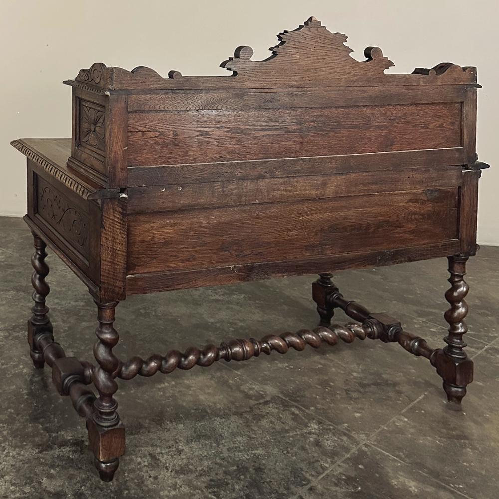 19th Century French Renaissance Hand-Carved Wall Desk For Sale 12