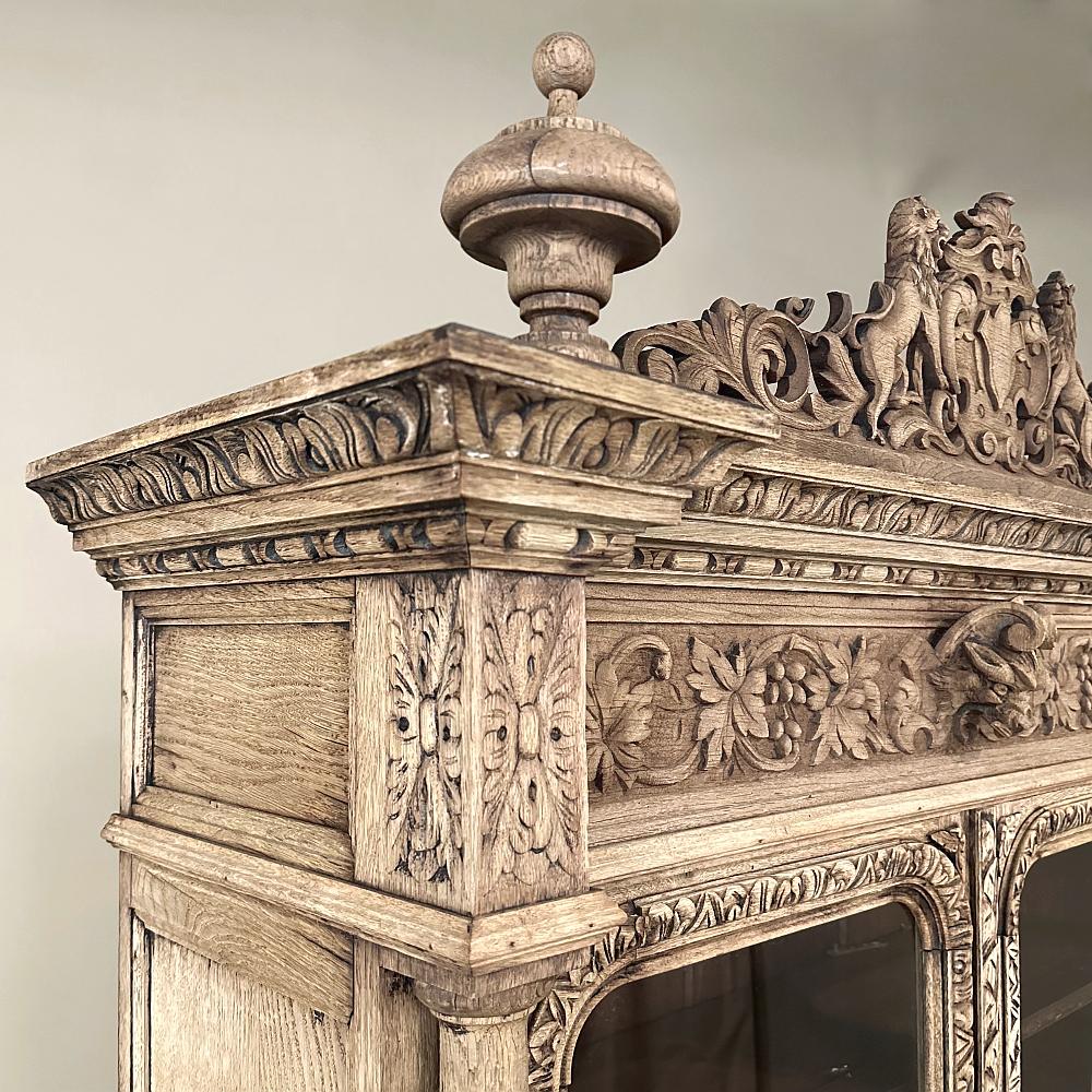 19th Century French Renaissance Hunt Buffet ~ Bookcase For Sale 4