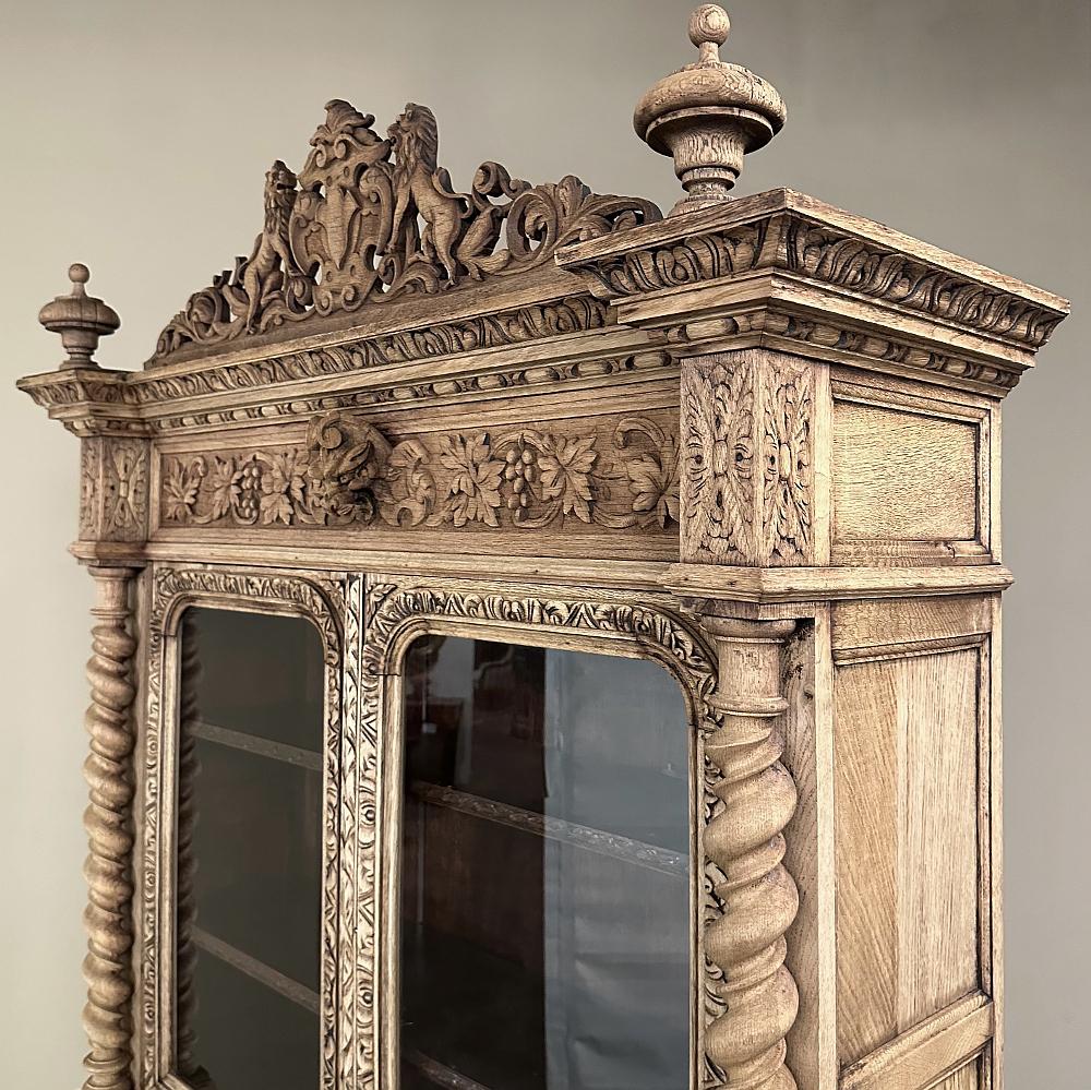 19th Century French Renaissance Hunt Buffet ~ Bookcase For Sale 13