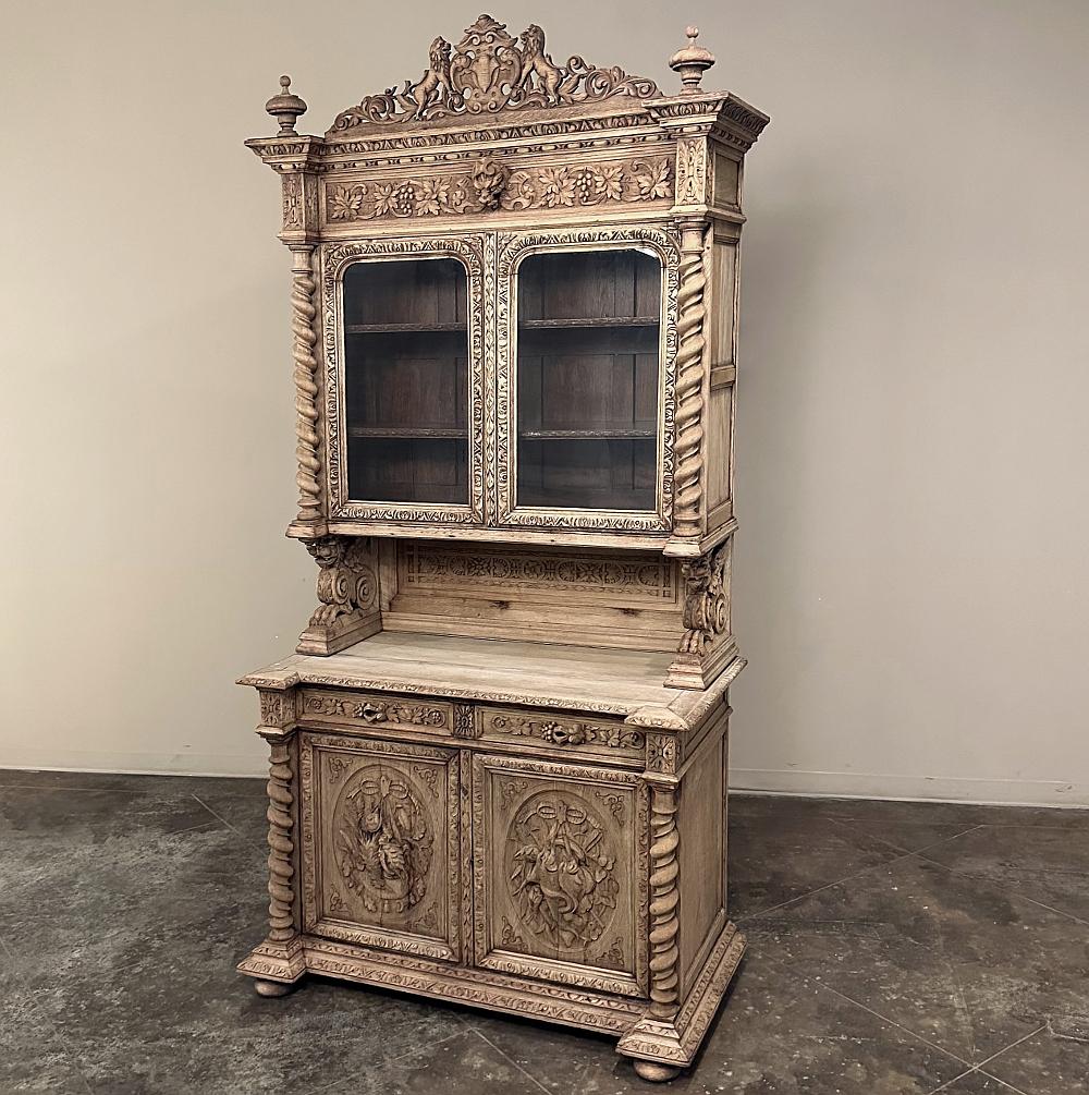 Renaissance Revival 19th Century French Renaissance Hunt Buffet ~ Bookcase For Sale