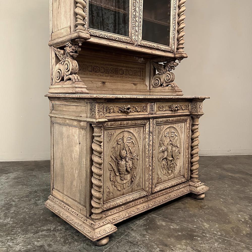 19th Century French Renaissance Hunt Buffet ~ Bookcase For Sale 1
