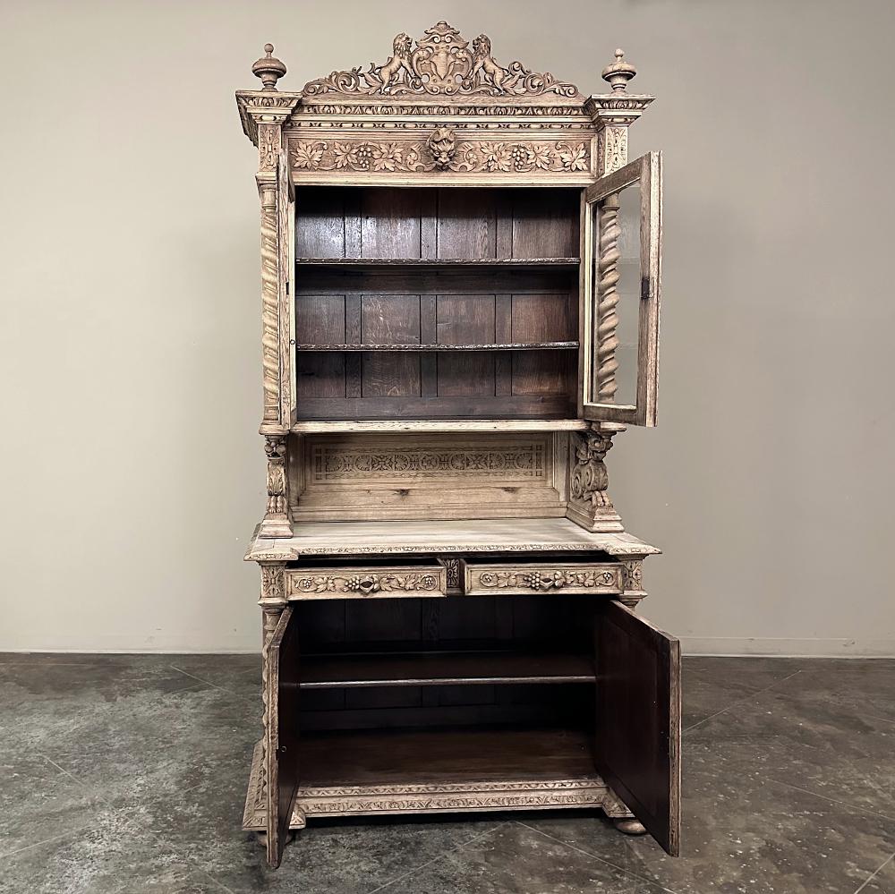 19th Century French Renaissance Hunt Buffet ~ Bookcase For Sale 2