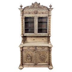 Used 19th Century French Renaissance Hunt Buffet ~ Bookcase