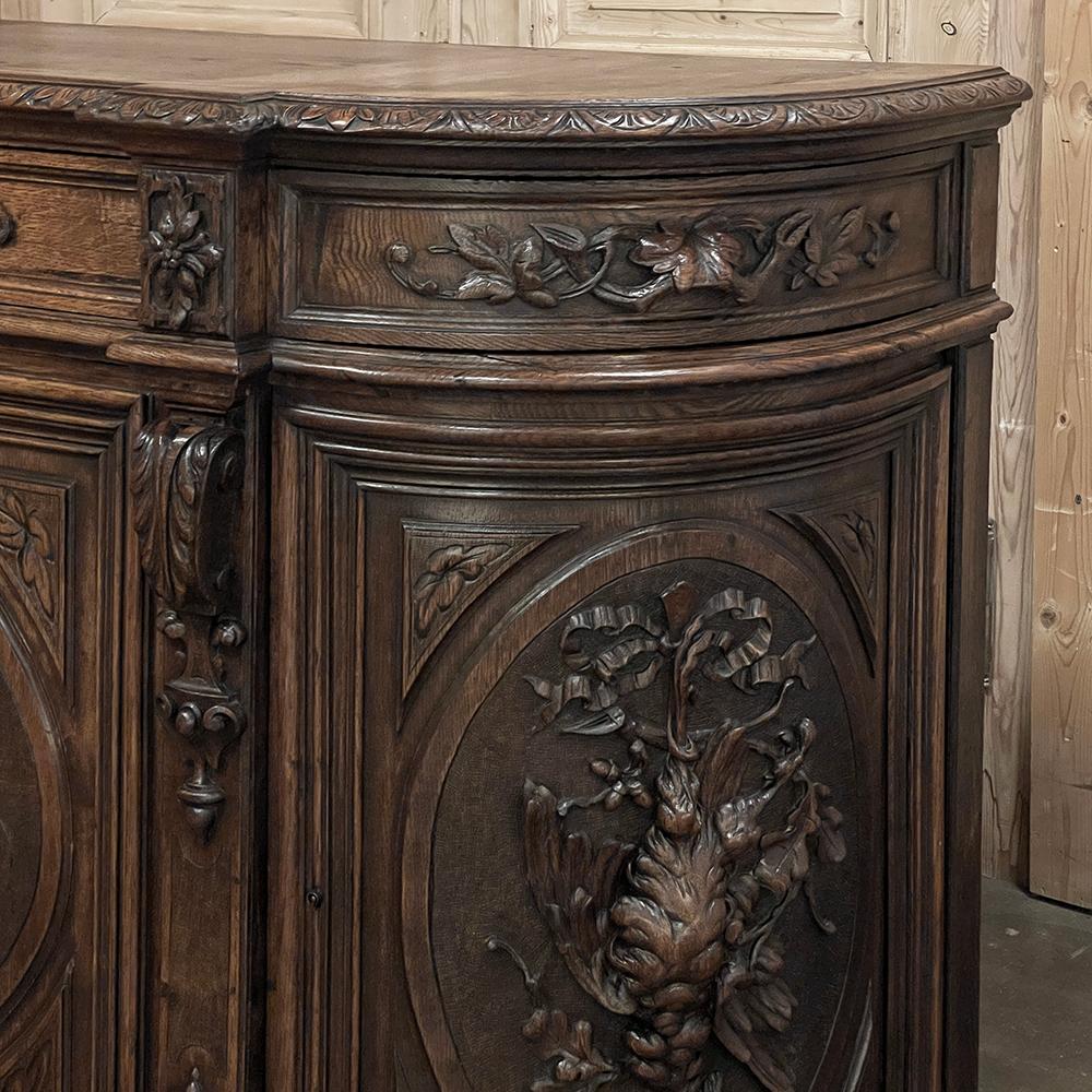 19th Century French Renaissance Hunt Buffet ~ Credenza For Sale 11
