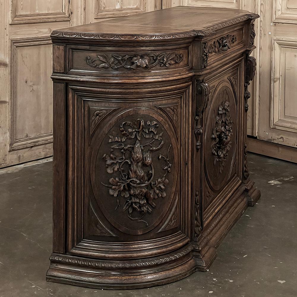 19th Century French Renaissance Hunt Buffet ~ Credenza For Sale 15