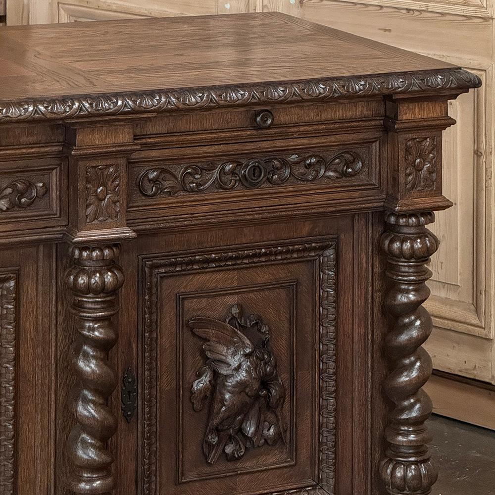 Marmo di Carrara Buffet di caccia rinascimentale francese del XIX secolo ~ Credenza in vendita
