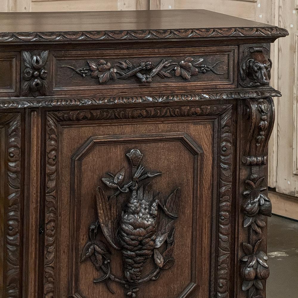 19th Century French Renaissance Hunt Buffet For Sale 7