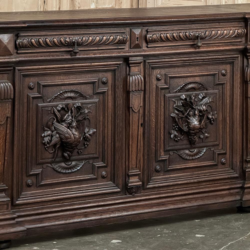 19th Century French Renaissance Hunt Buffet For Sale 7