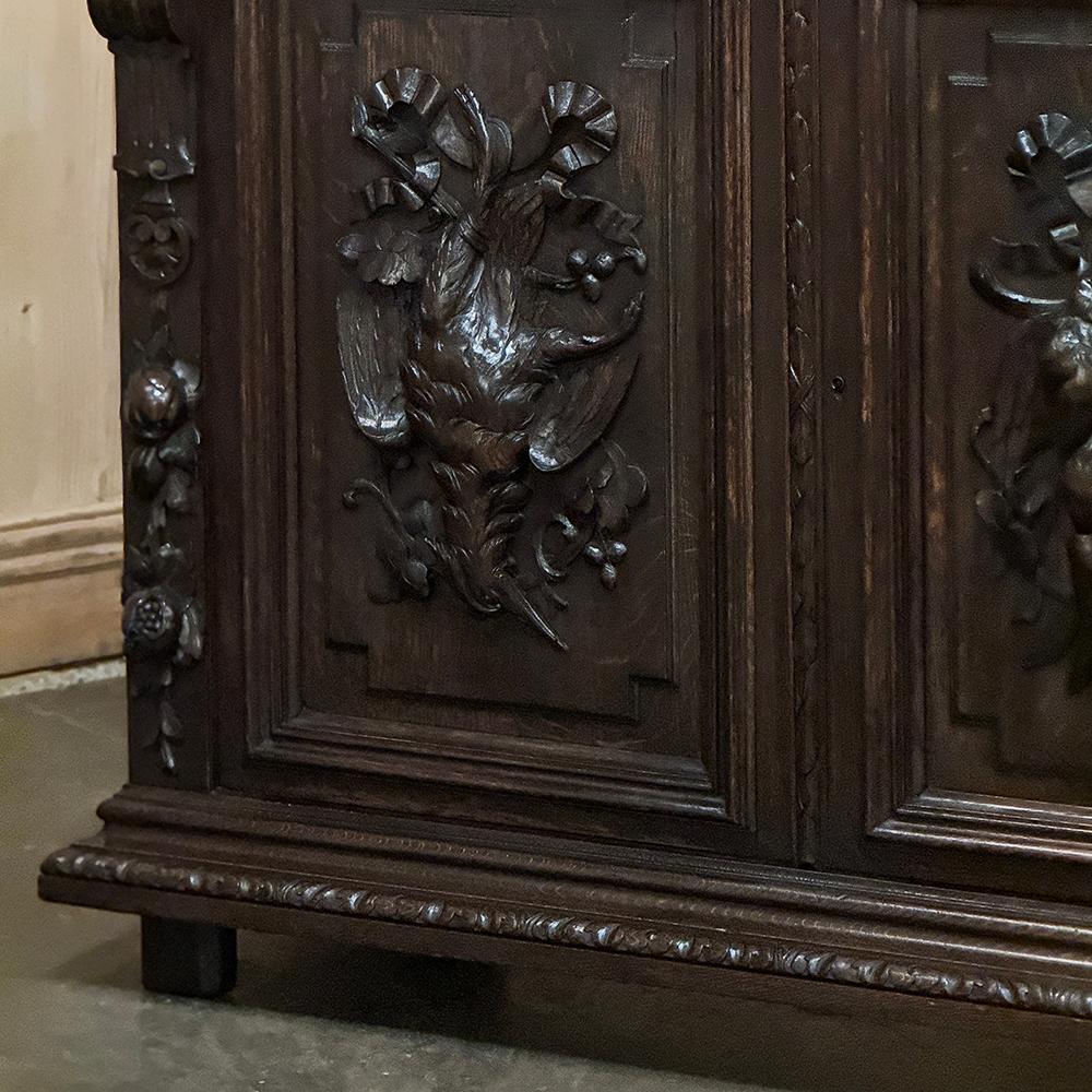 19th Century French Renaissance Hunt Buffet For Sale 11