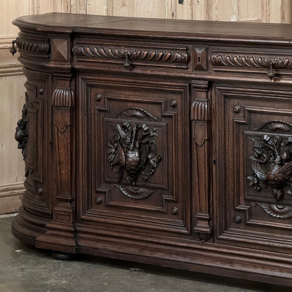 19th Century French Renaissance Hunt Buffet For Sale 12