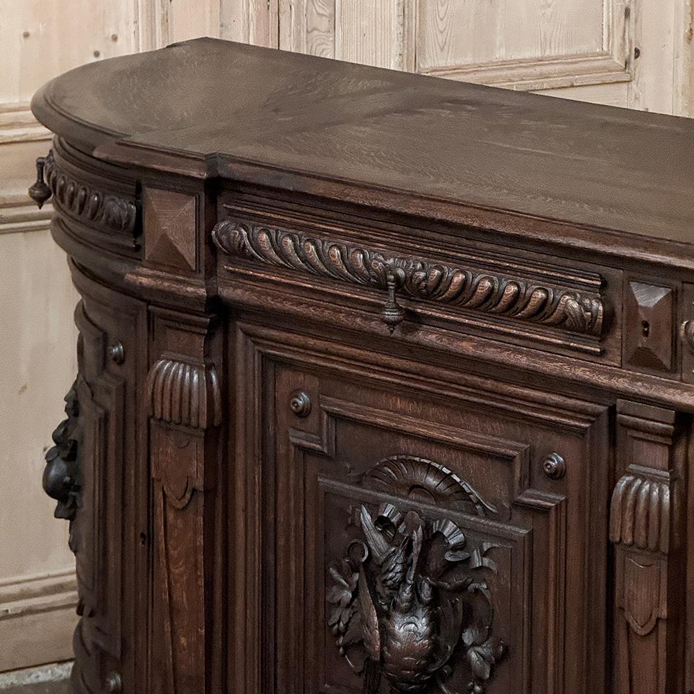 19th Century French Renaissance Hunt Buffet For Sale 13