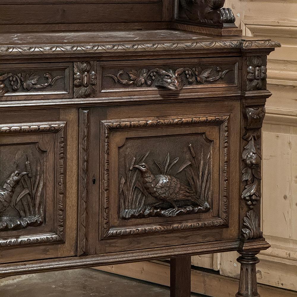 19th Century French Renaissance Hunt Buffet ~ Server For Sale 7
