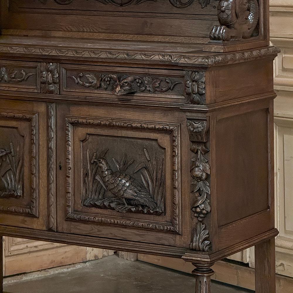 19th Century French Renaissance Hunt Buffet ~ Server For Sale 11