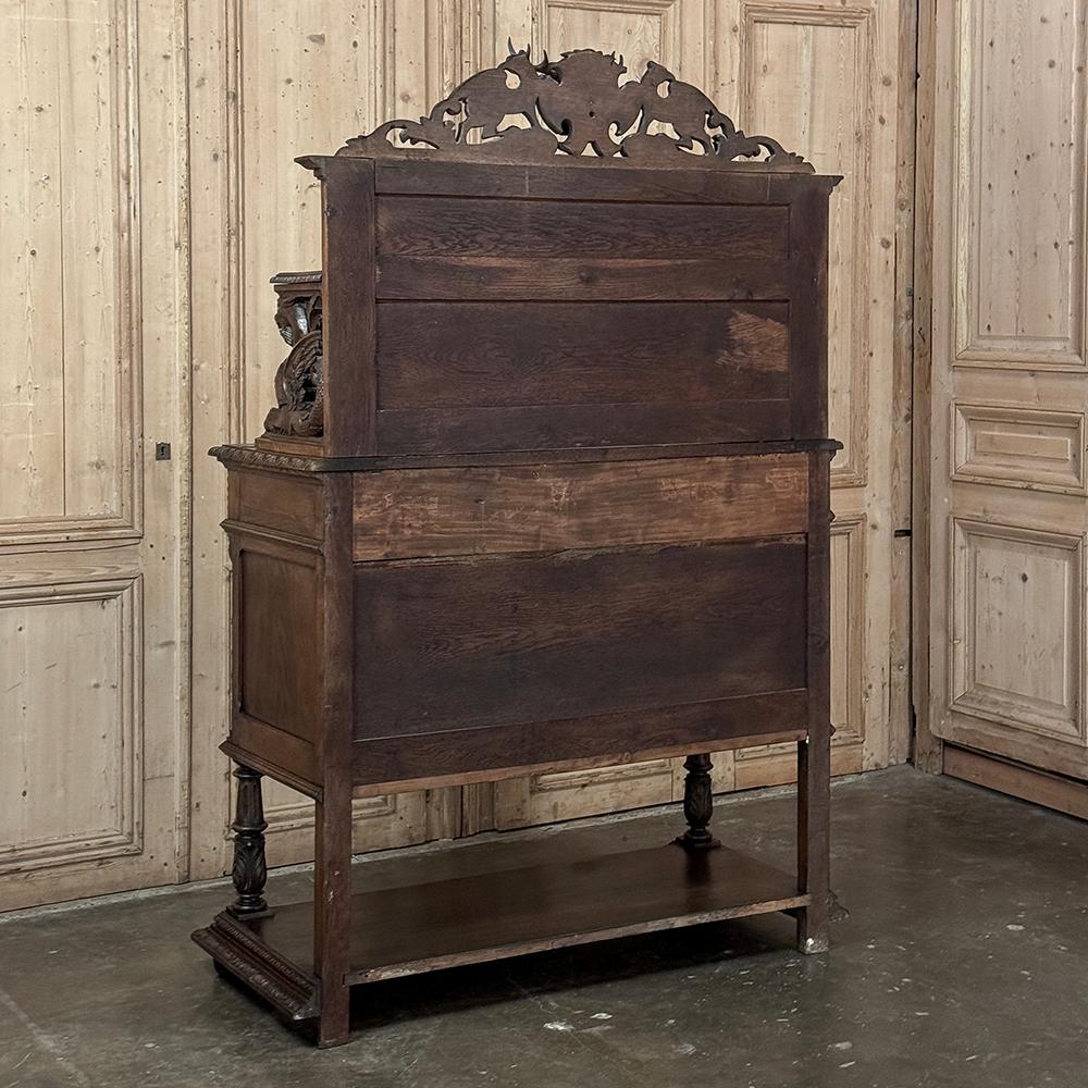 19th Century French Renaissance Hunt Buffet ~ Server For Sale 16