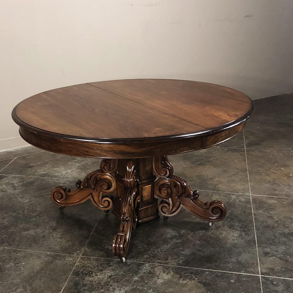 Renaissance Revival 19th Century French Renaissance, Louis XIV Walnut Pedestal Table