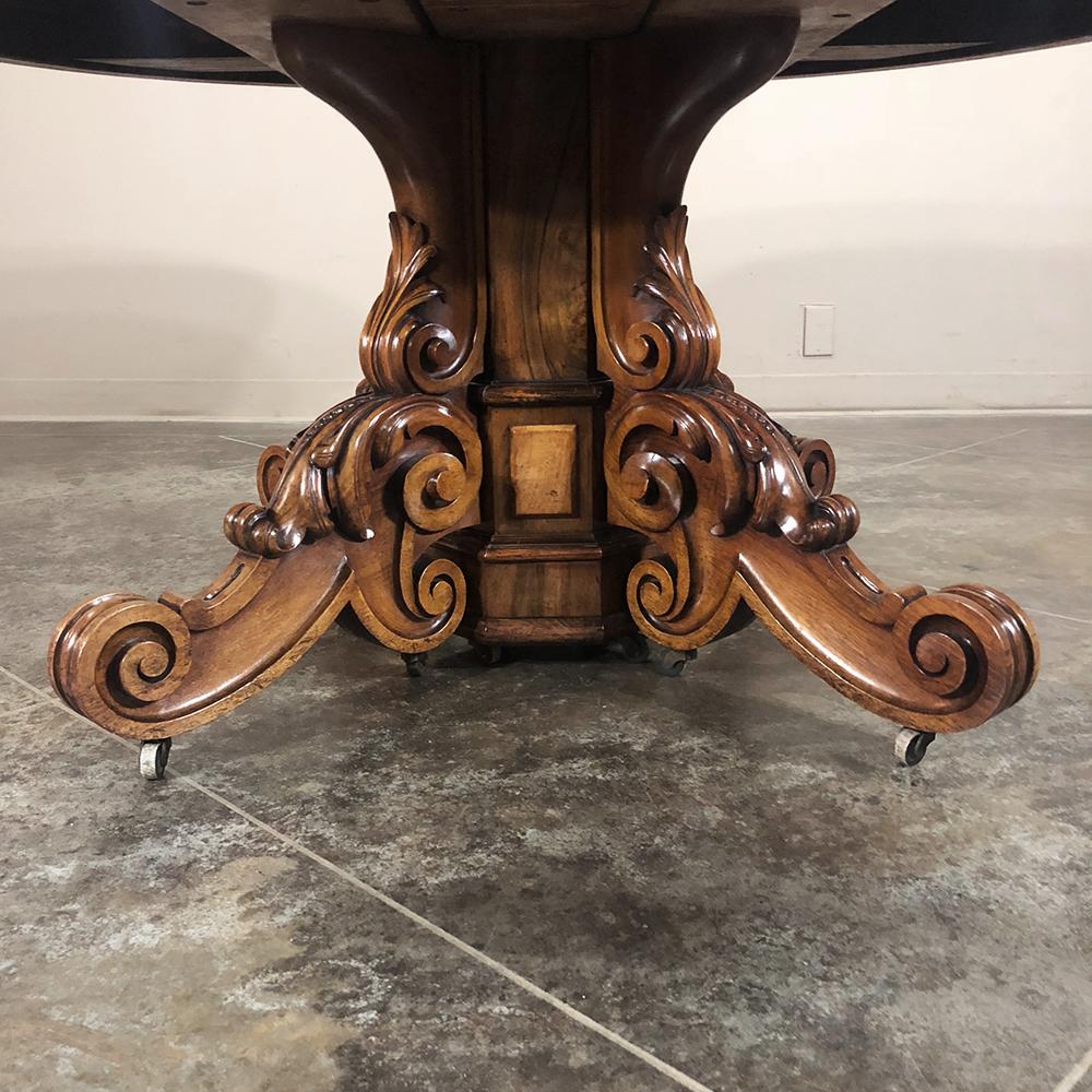 Late 19th Century 19th Century French Renaissance, Louis XIV Walnut Pedestal Table