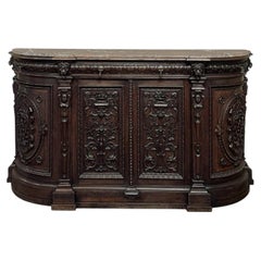 19th Century French Renaissance Marble Top Buffet