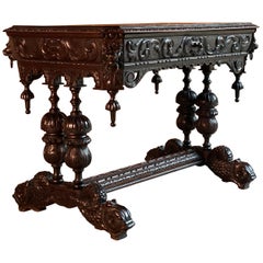 19th Century French Renaissance Oak Centre Table, circa 1850