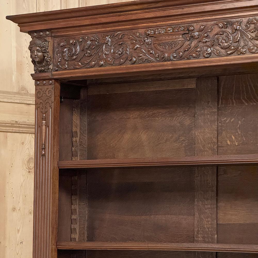 Libreria a giorno rinascimentale francese del XIX secolo ~ Bibliotheque in vendita 4