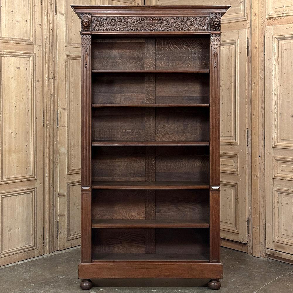 Francese Libreria a giorno rinascimentale francese del XIX secolo ~ Bibliotheque in vendita