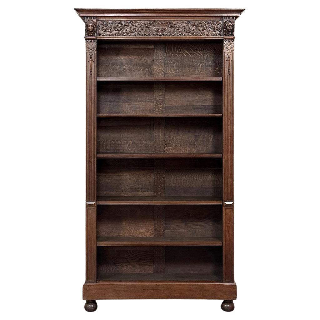 19th Century French Renaissance Open Bookcase ~ Bibliotheque