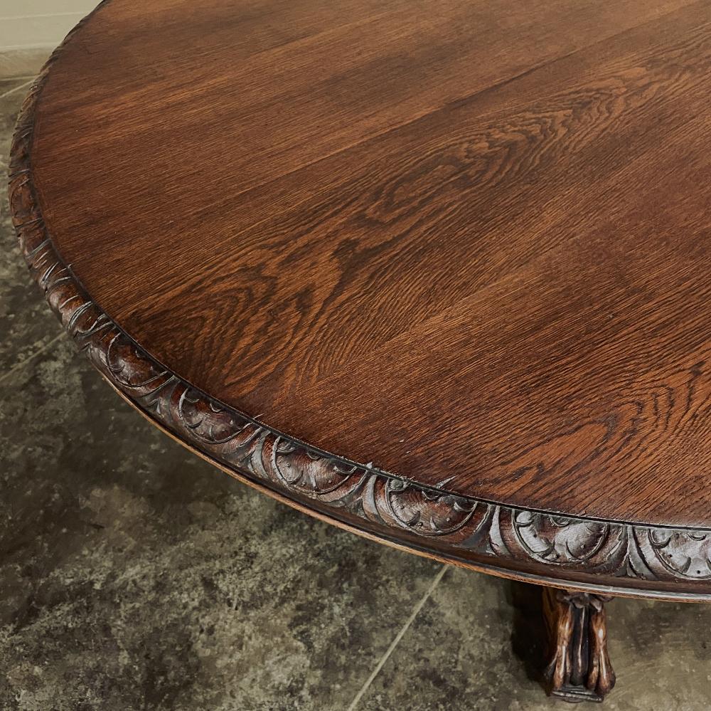 19th Century French Renaissance Oval Center Table For Sale 4