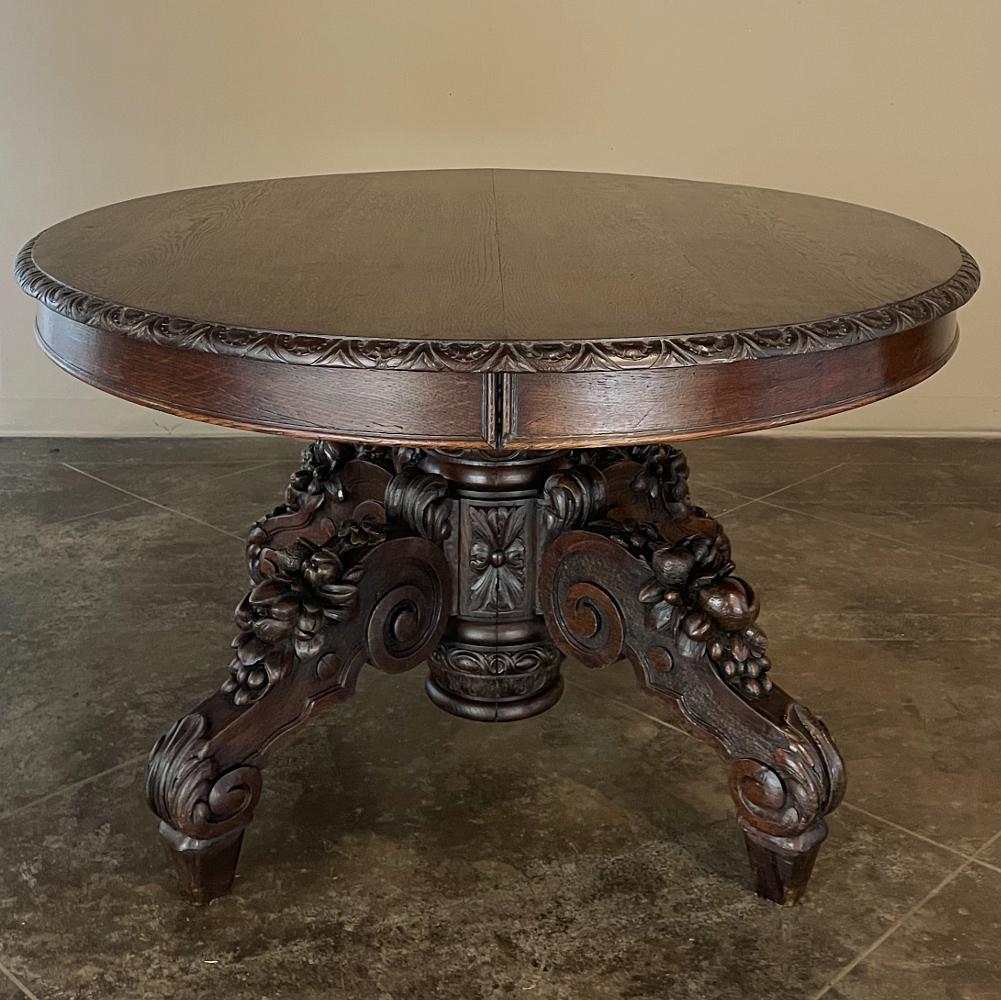Renaissance Revival 19th Century French Renaissance Oval Center Table For Sale