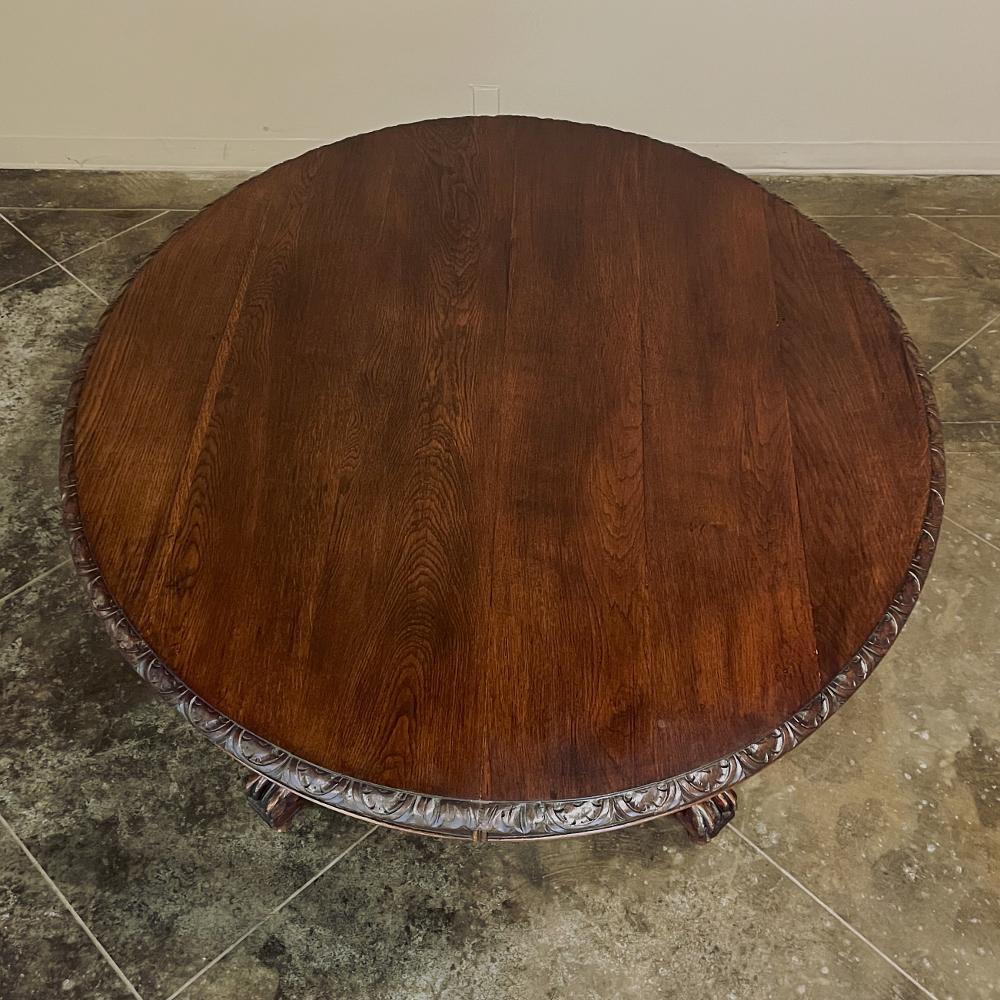 19th Century French Renaissance Oval Center Table In Good Condition For Sale In Dallas, TX