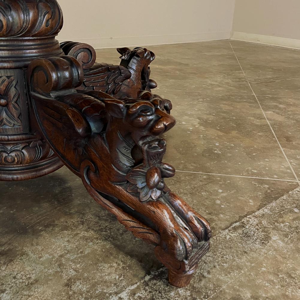 19th Century French Renaissance Oval Center Table For Sale 1