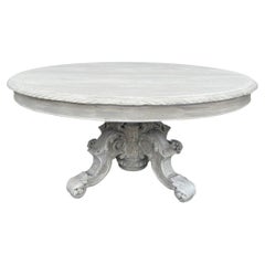 Antique 19th Century French Renaissance Oval Coffee Table