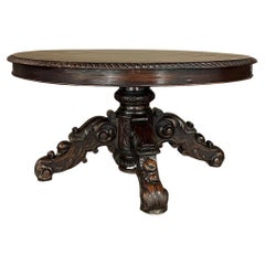 Antique 19th Century French Renaissance Oval Coffee Table
