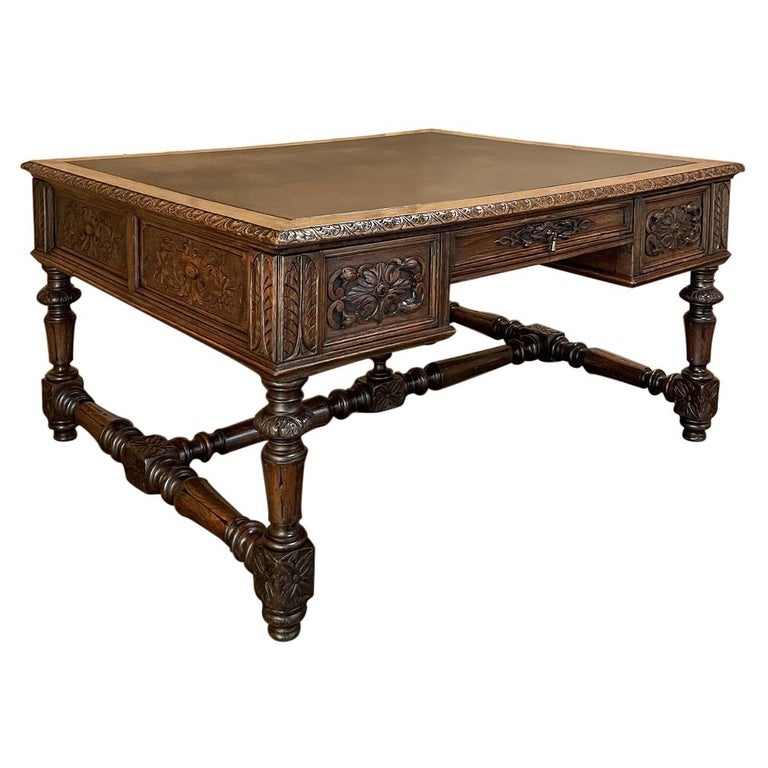 19th Century French Renaissance Partner's Desk For Sale at 1stDibs