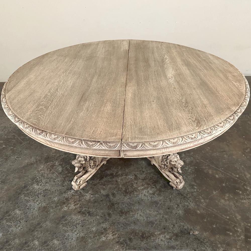 19th Century French Renaissance Pedestal Dining ~ Center Table For Sale 3