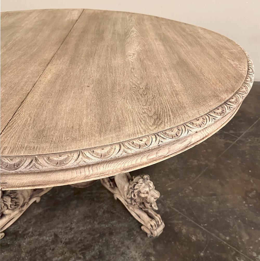 19th Century French Renaissance Pedestal Dining ~ Center Table For Sale 5