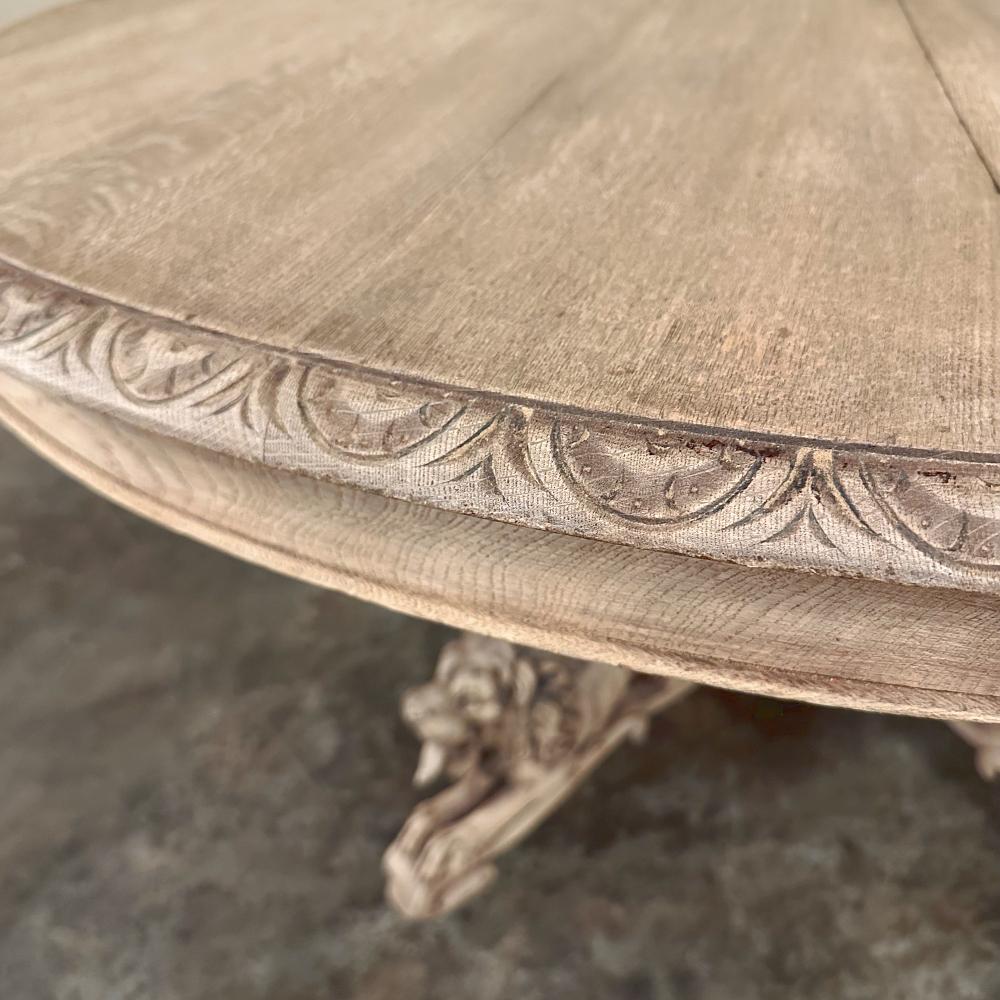 19th Century French Renaissance Pedestal Dining ~ Center Table For Sale 8