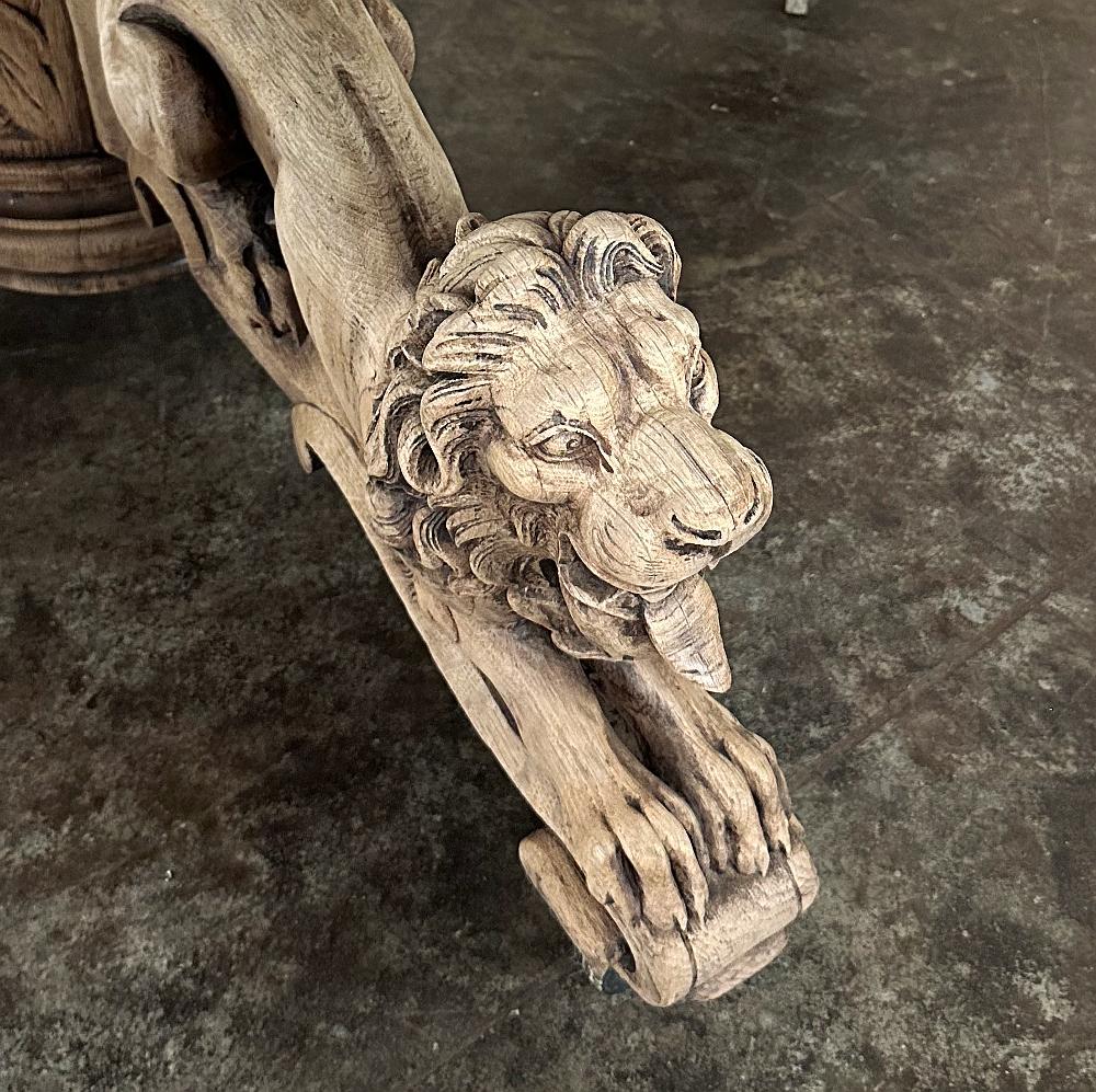 19th Century French Renaissance Pedestal Dining ~ Center Table For Sale 12