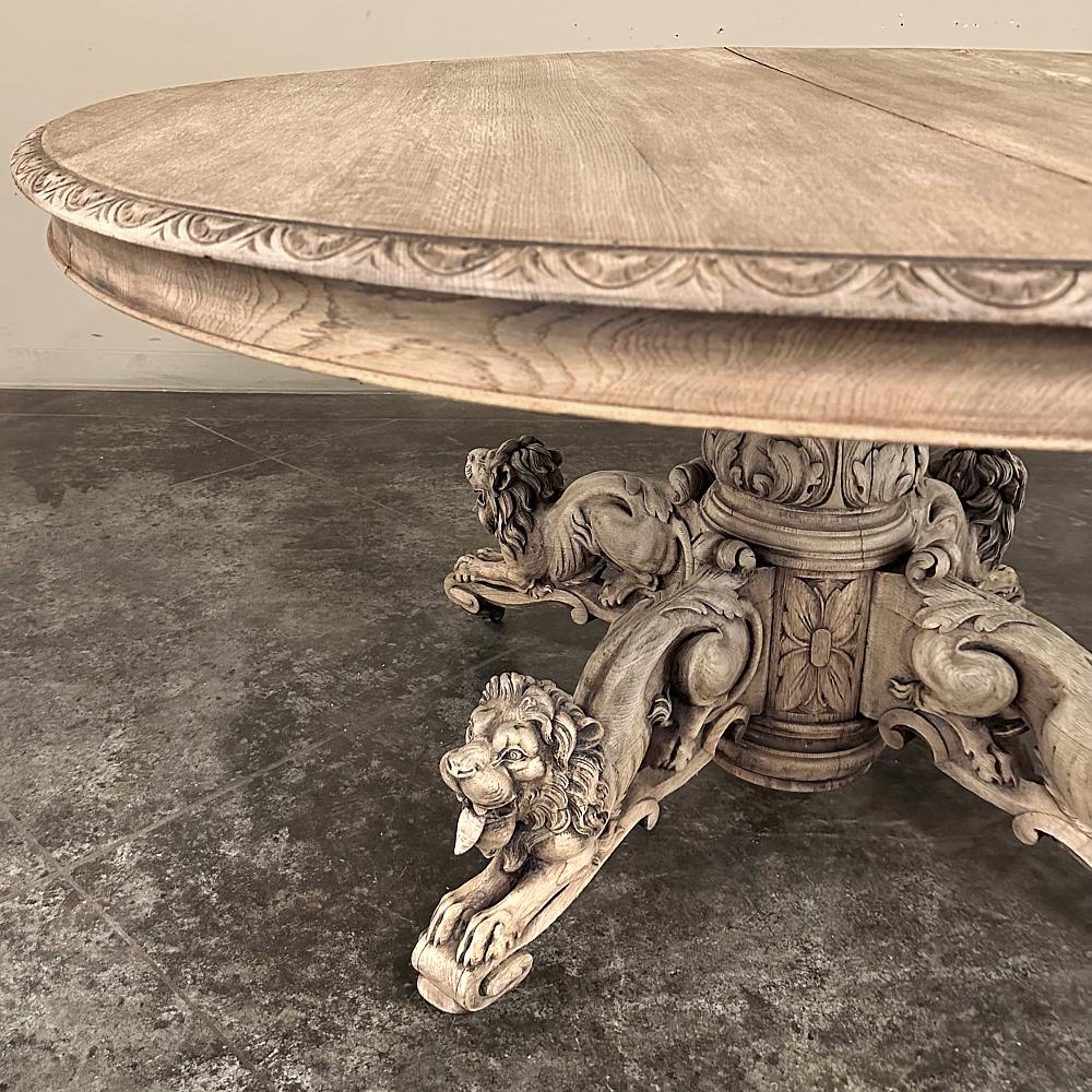 19th Century French Renaissance Pedestal Dining ~ Center Table For Sale 1