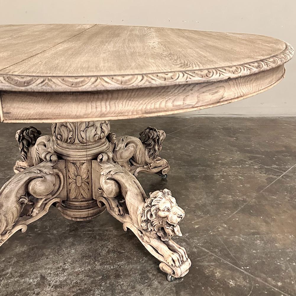 19th Century French Renaissance Pedestal Dining ~ Center Table For Sale 2