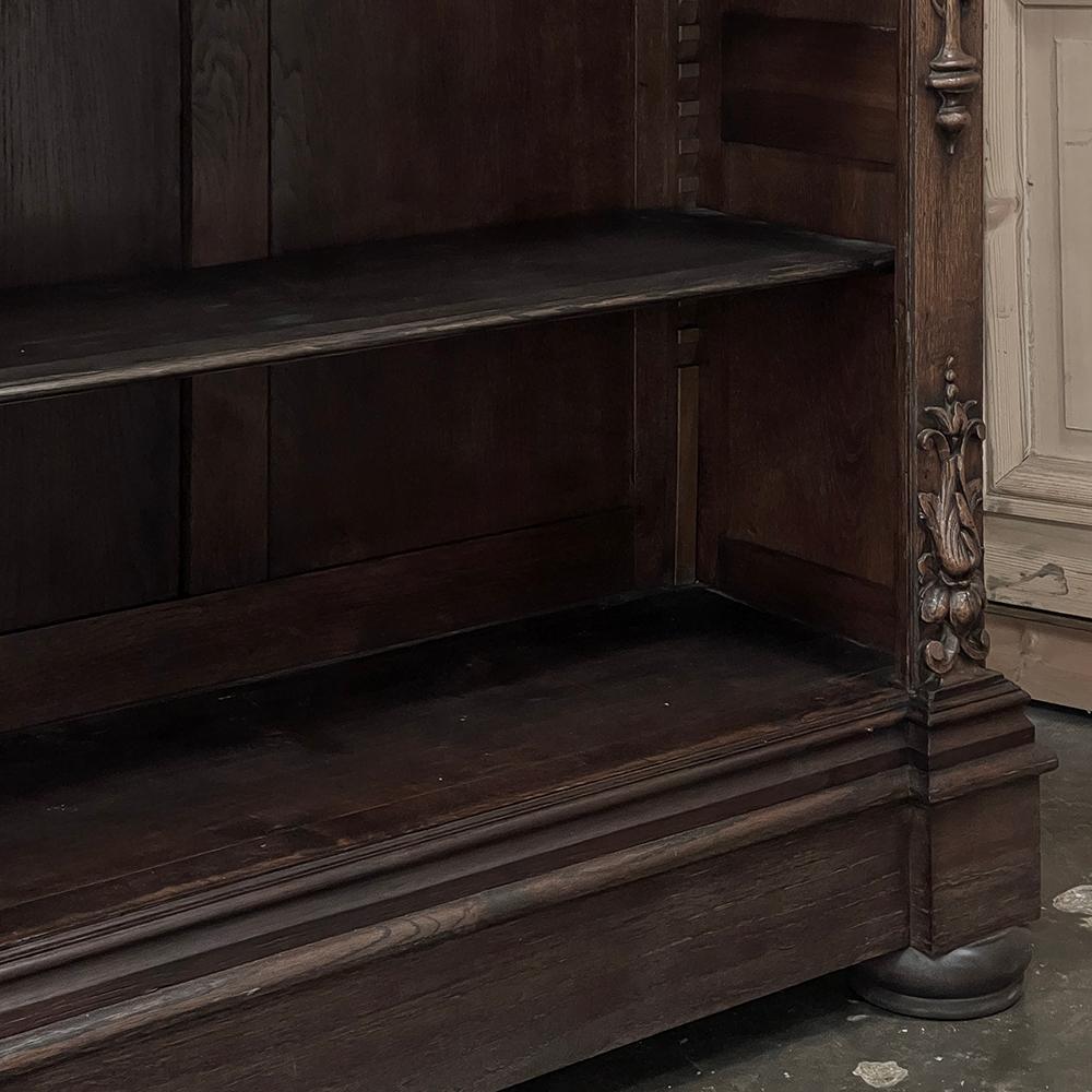 19th Century French Renaissance Petit Open Bookcase For Sale 5