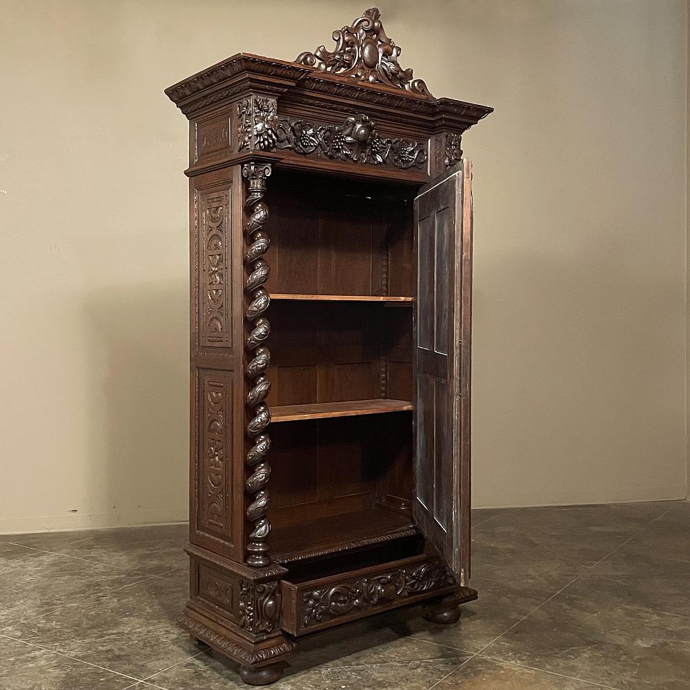 Hand-Carved 19th Century French Renaissance Revival Armoire For Sale