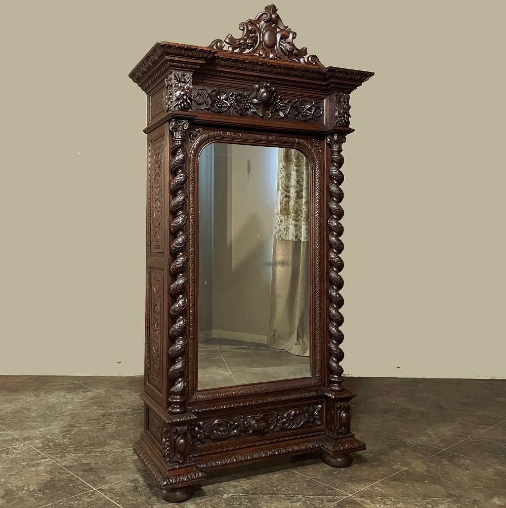 19th Century French Renaissance Revival Armoire In Good Condition For Sale In Dallas, TX