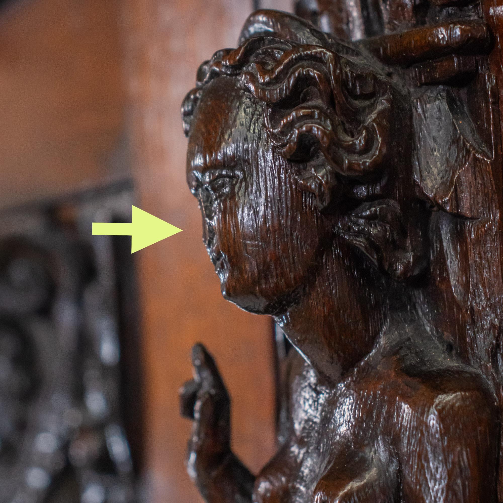 19th Century French Renaissance Revival Cabinet with Ornamental Figural Carvings For Sale 4