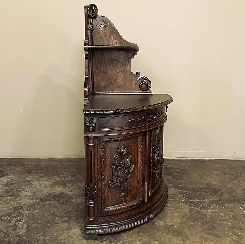 19th Century French Renaissance Revival Corner Cabinet ~ Confiturier For Sale 8
